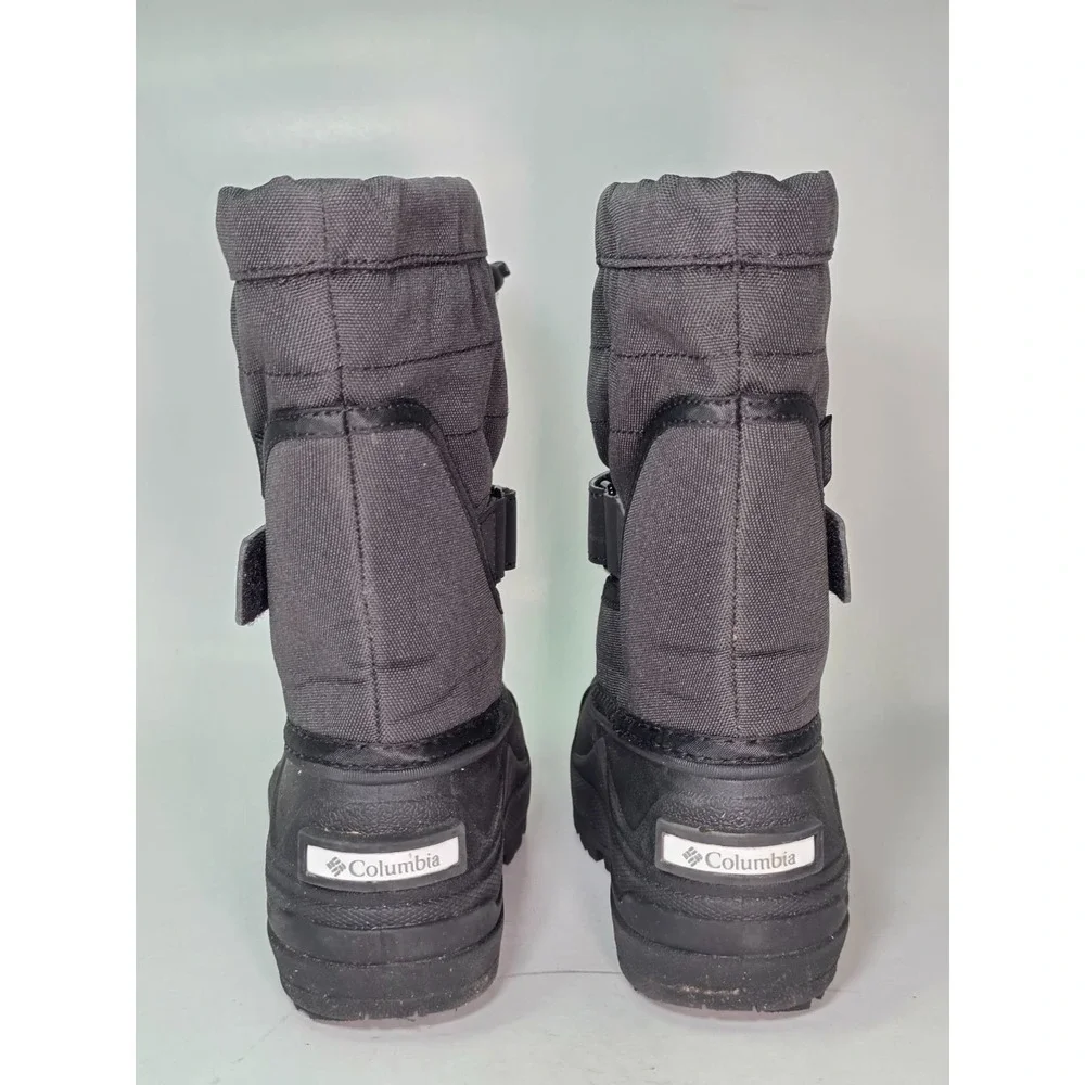 Columbia Powderbug Plus II Kids Winter Boots Size 11 Black Waterproof Snow Shoes